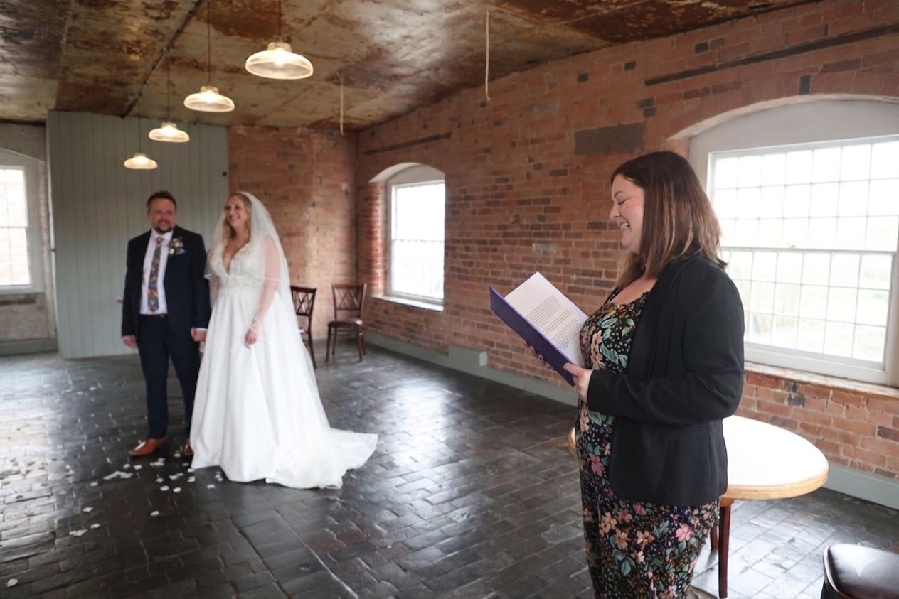 Carly and Dom's humanist wedding ceremony
